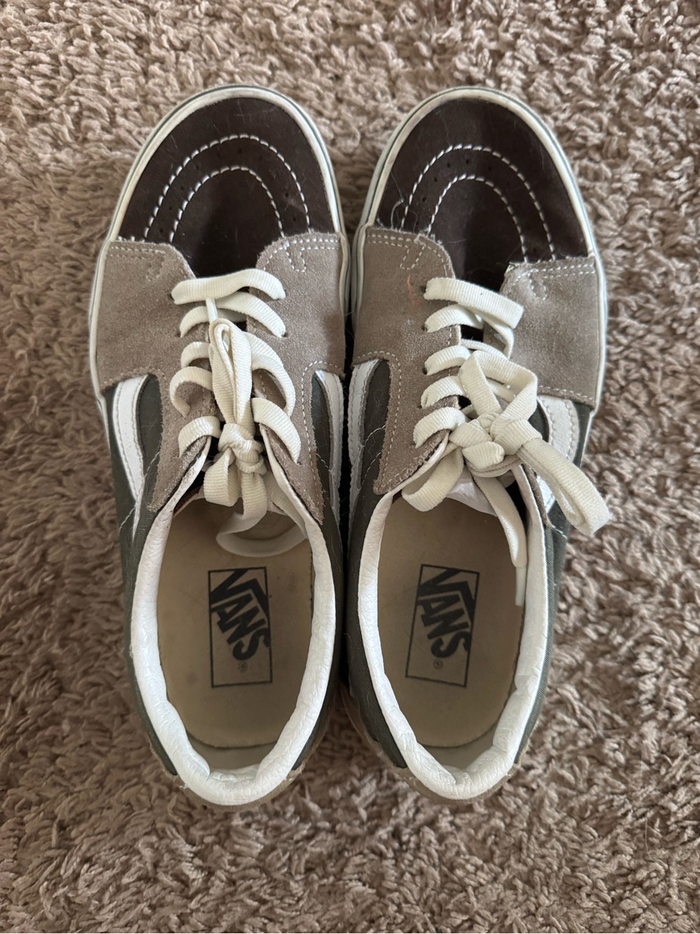 Vans in Brown and Tan Suede - Women’s 10